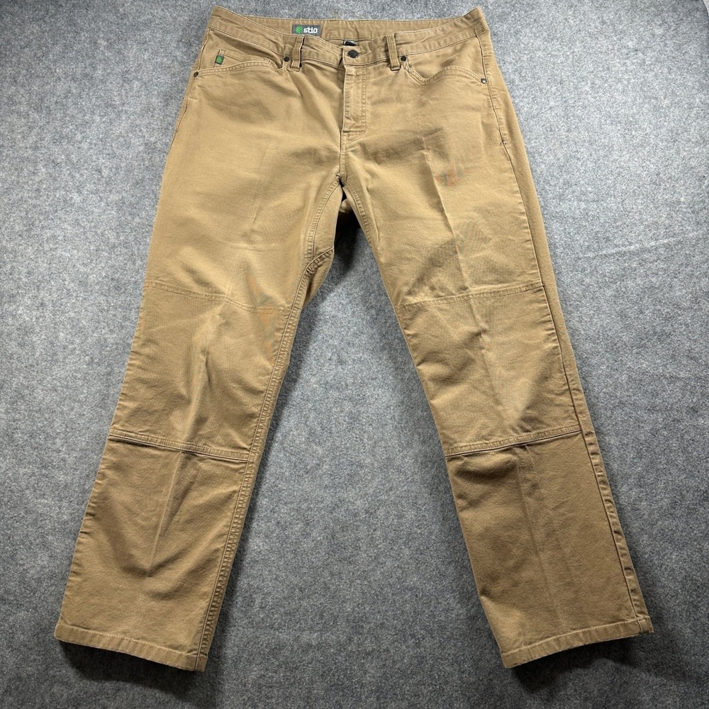 Stio‎ Rivet Pant Mens 38 Tapestry Tan Organic Cotton Stretch Canvas Utility